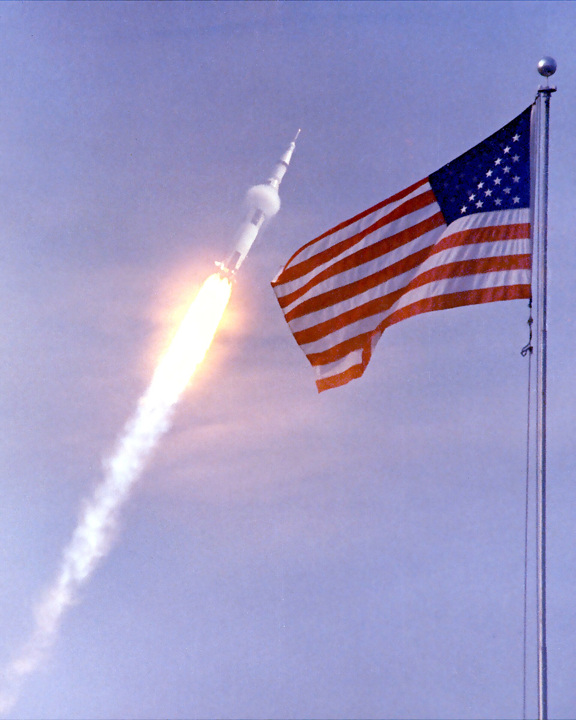 Apollo 11 Saturn V at ignition, July 16, 1969, the launch that closed out a decade of Cocoa Beach population boom.